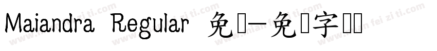 Maiandra Regular 免费字体转换